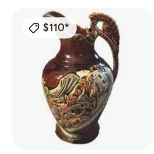 Elegant Ceramic Pitcher with Artistic Design